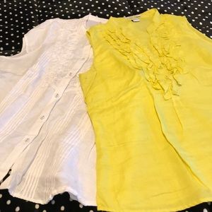 2 linen sleeveless tops for the price less than 1